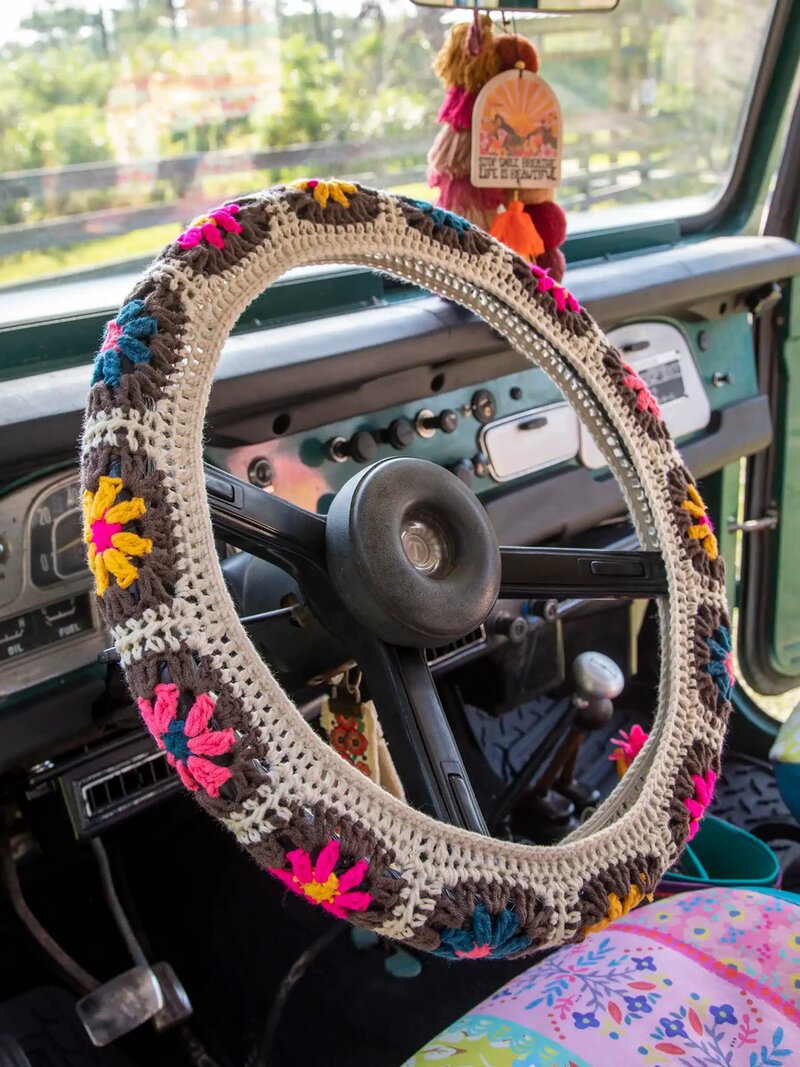 Crochet Steering Wheel Cover