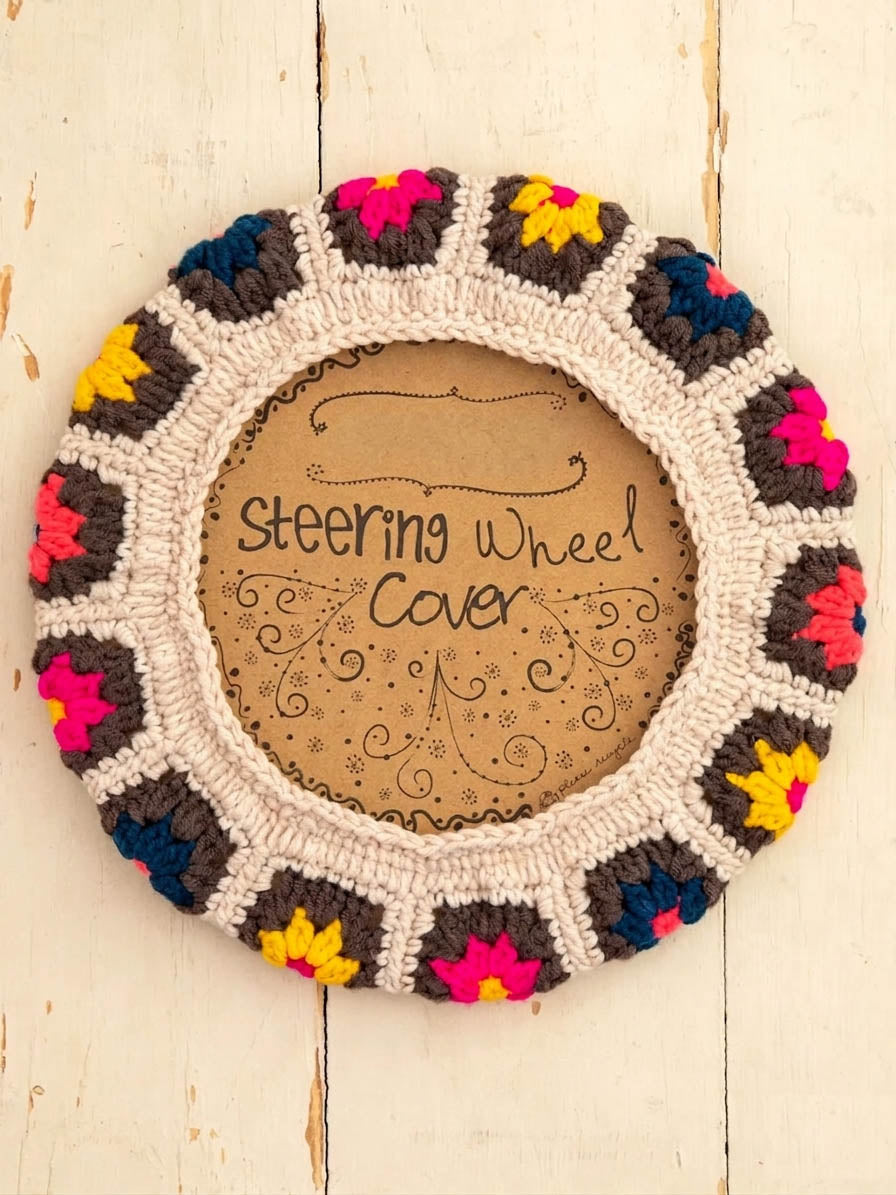 Crochet Steering Wheel Cover