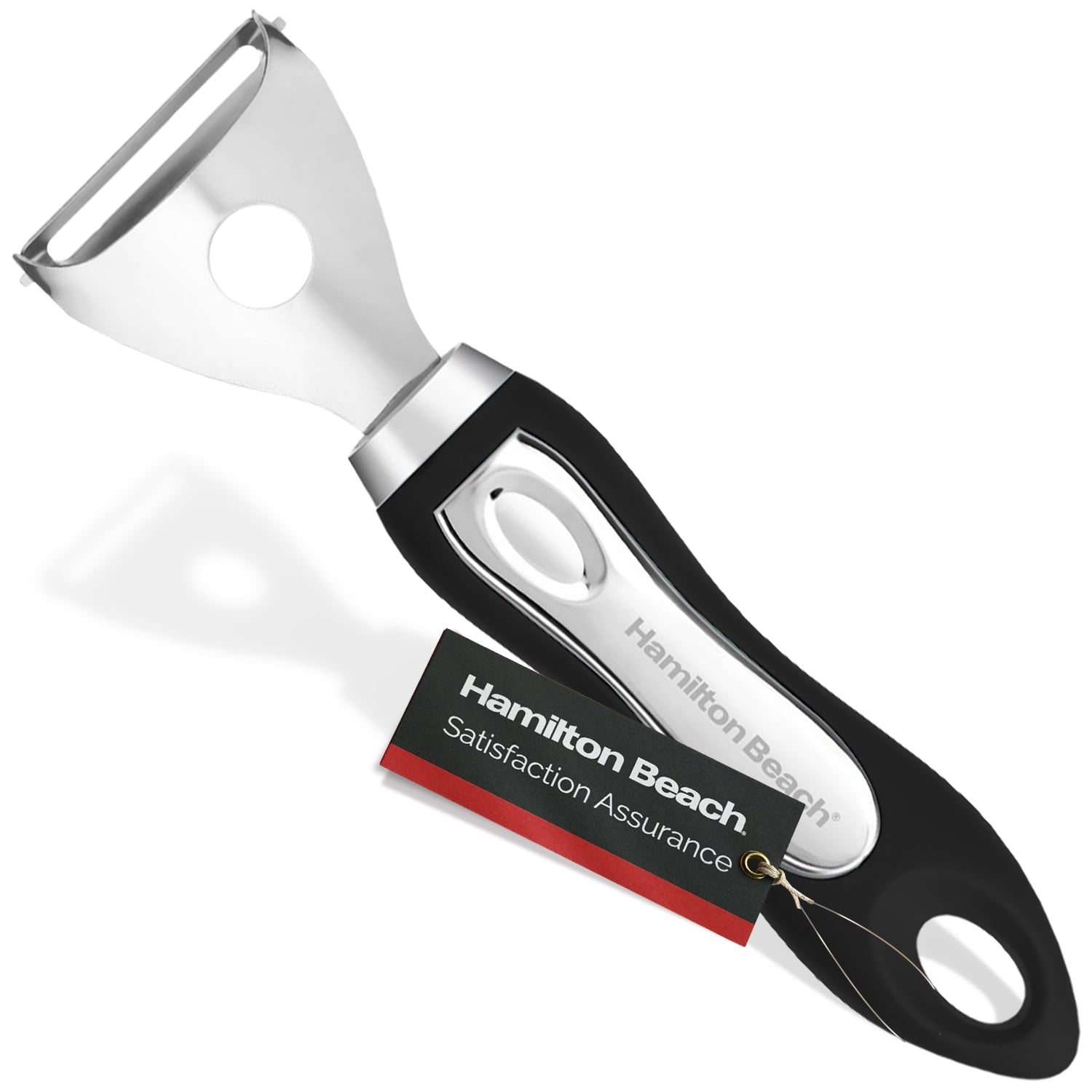 Y Peeler Stainless Steel 7.5in Soft Touch Handle, Vegetable Y Peeler Ergonomic Non-Slip Handle & Sharp Bl...