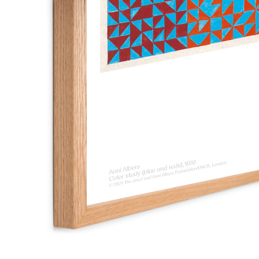 Anni Albers Color Study (Blue and Reds) Framed Poster