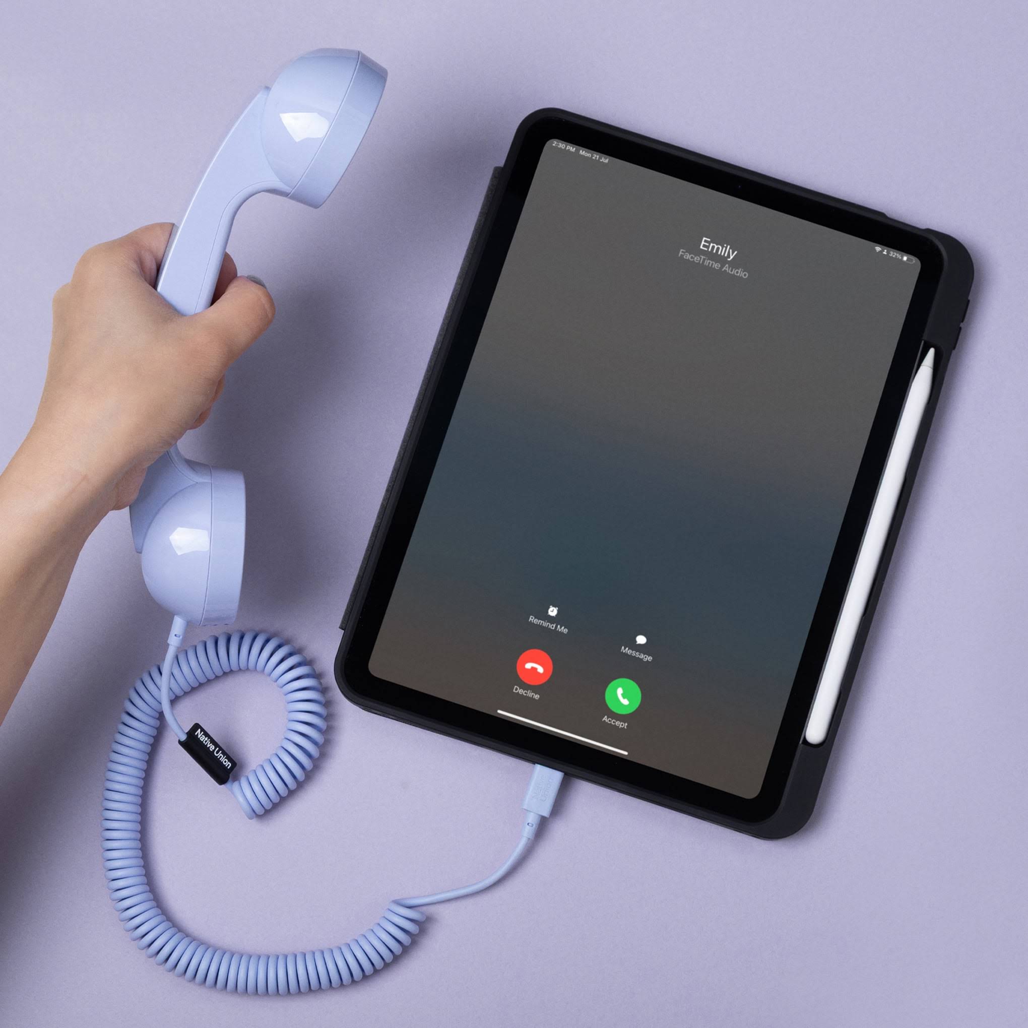 Native Union Retro Pop Phone for Smartphone - Azur