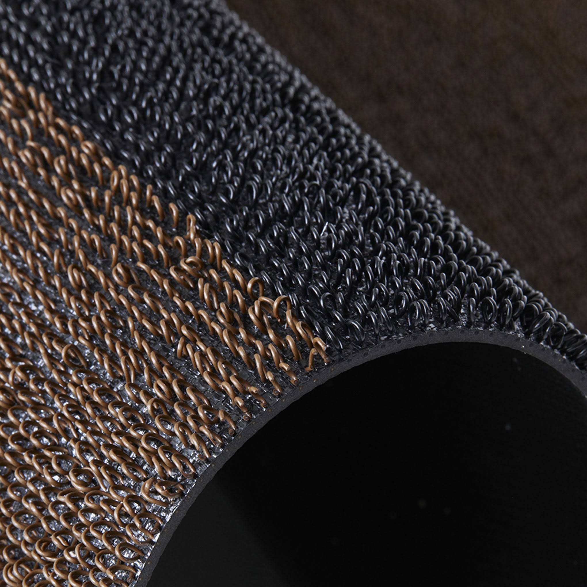 Chilewich Duo Stripe Shag Mat - Mocha
