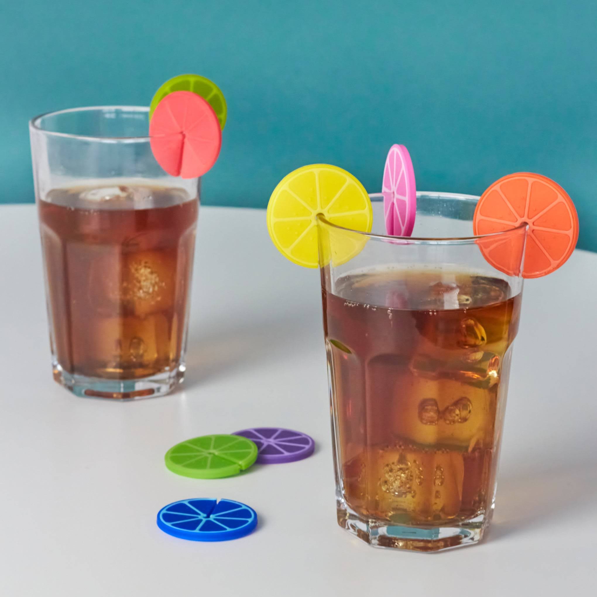Fruit Party Glass Markers - Set of 8
