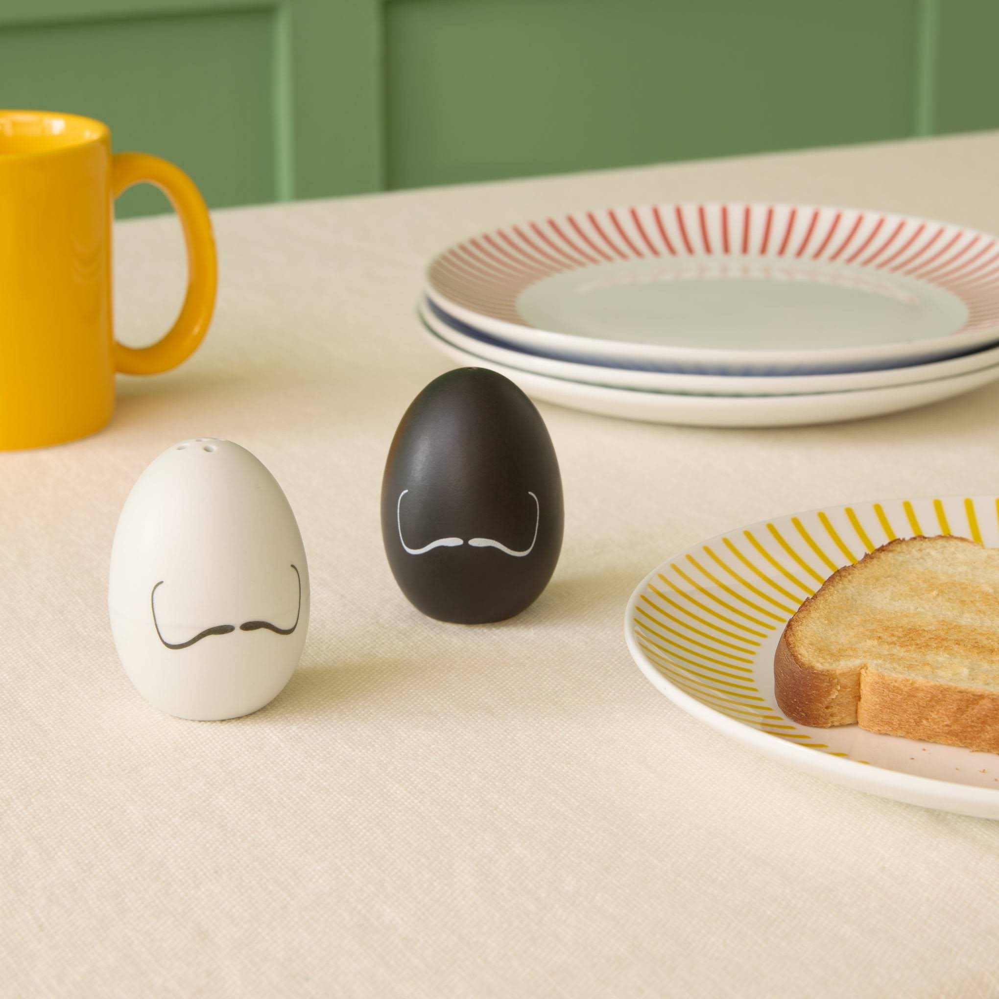 Surrealist Egg Porcelain Salt and Pepper Shakers - Set of 2