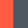 Dual-Sided Recycled Leather Placemat - Red/ Charcoal