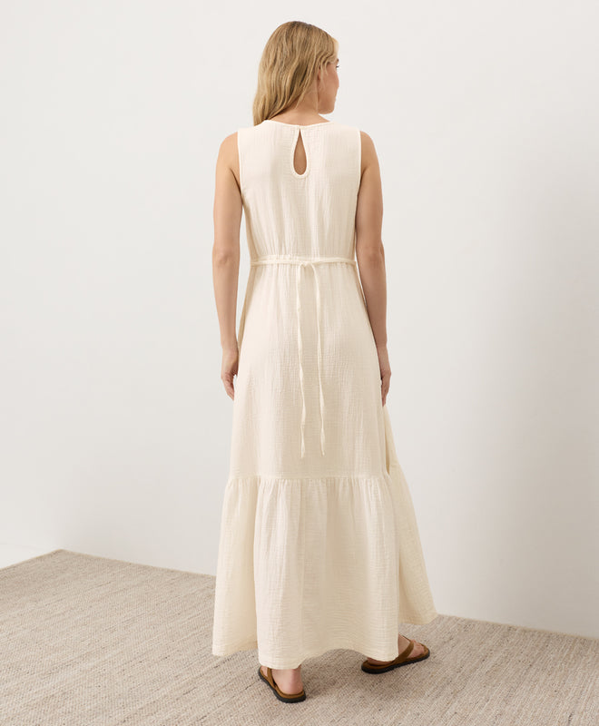 Organic Coastal Double Gauze Beach To Brunch Maxi Dress