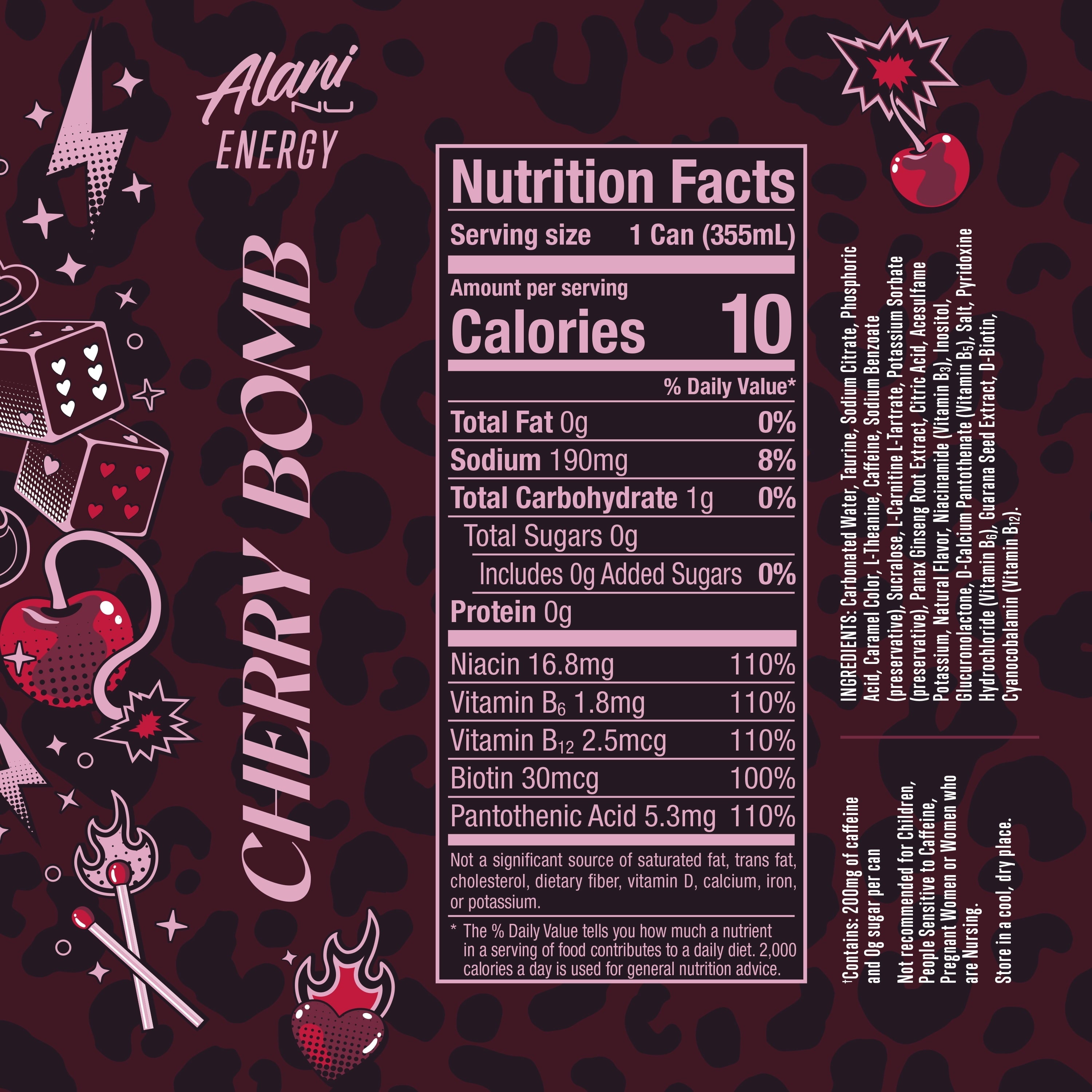 Energy Drink, Cherry Bomb 12 fl oz Single Can