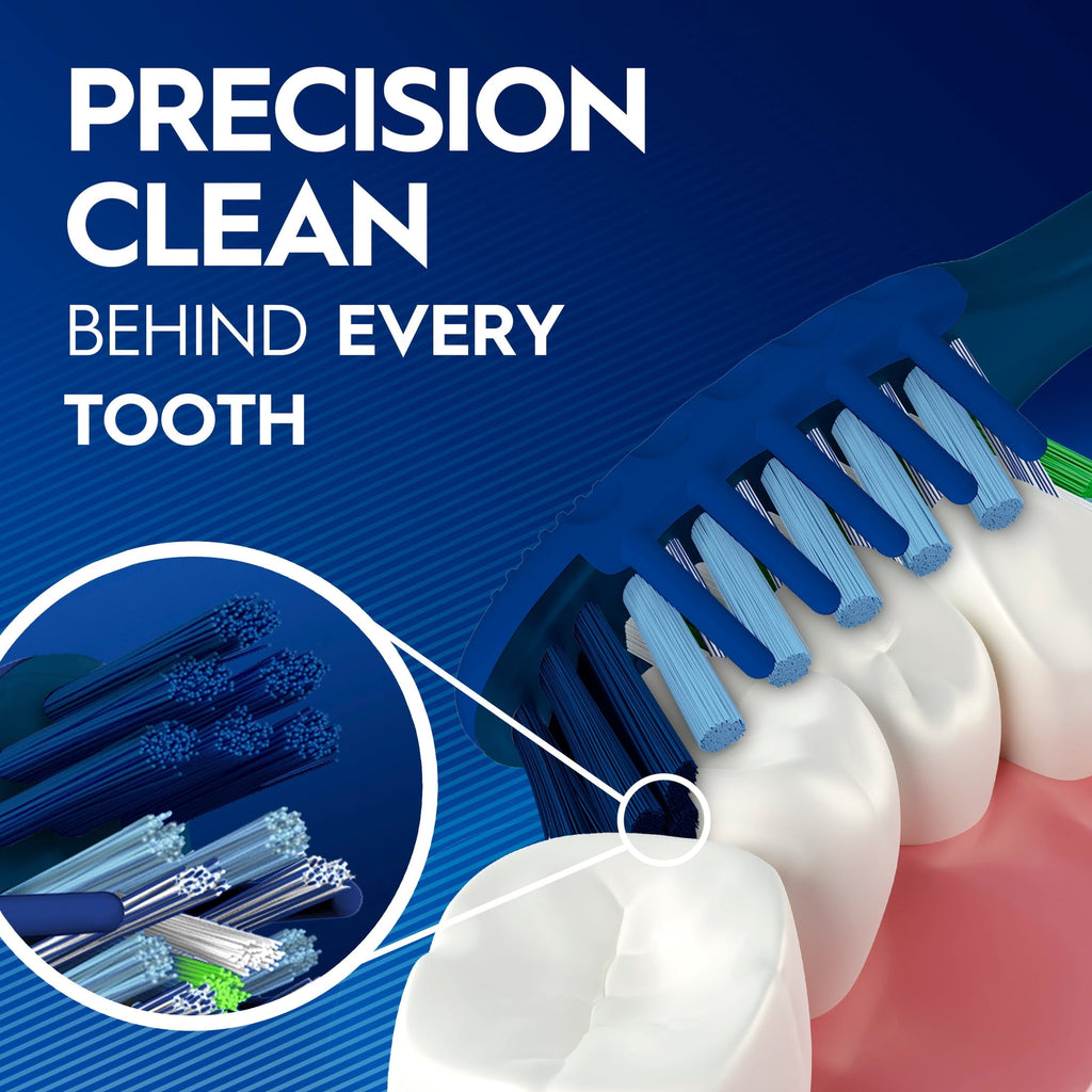 Toothbrush, Pro Clean Cross Action, Deep Plaque Removal, Medium, 4 Count