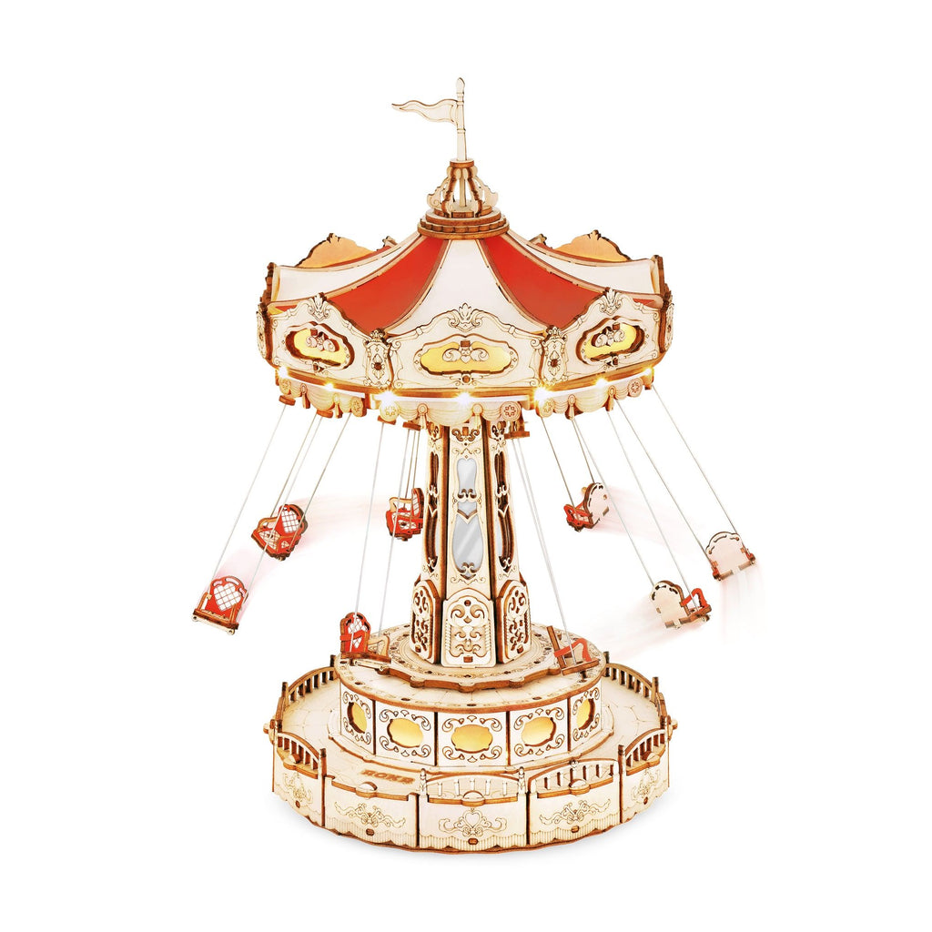 Rolife DIY Swing Ride Music Box 3D Wooden Puzzle