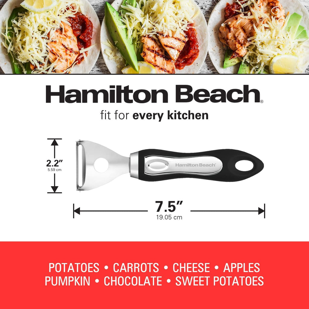Y Peeler Stainless Steel 7.5in Soft Touch Handle, Vegetable Y Peeler Ergonomic Non-Slip Handle & Sharp Bl...