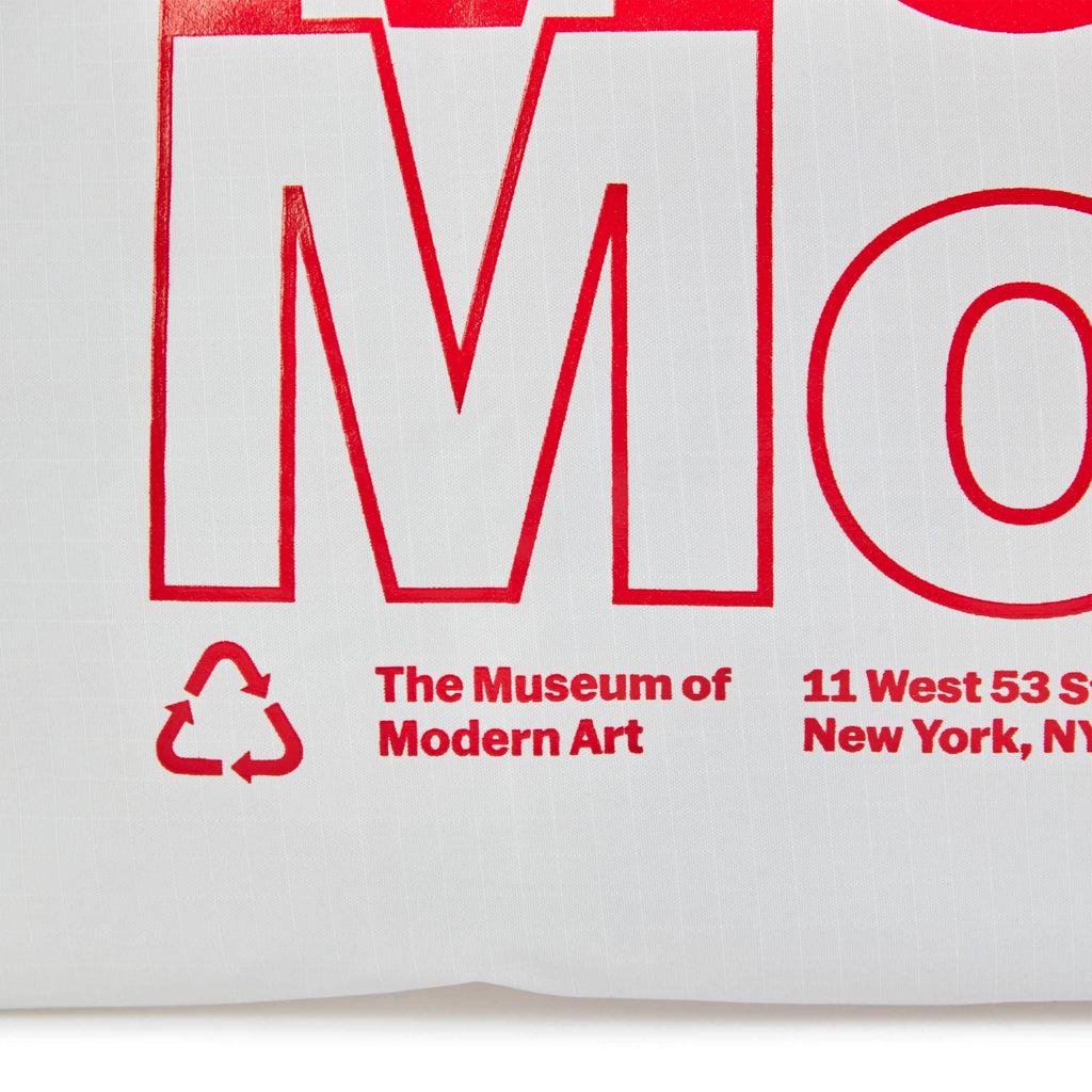 MoMA Baggu Recycled Nylon Tote Bag - White