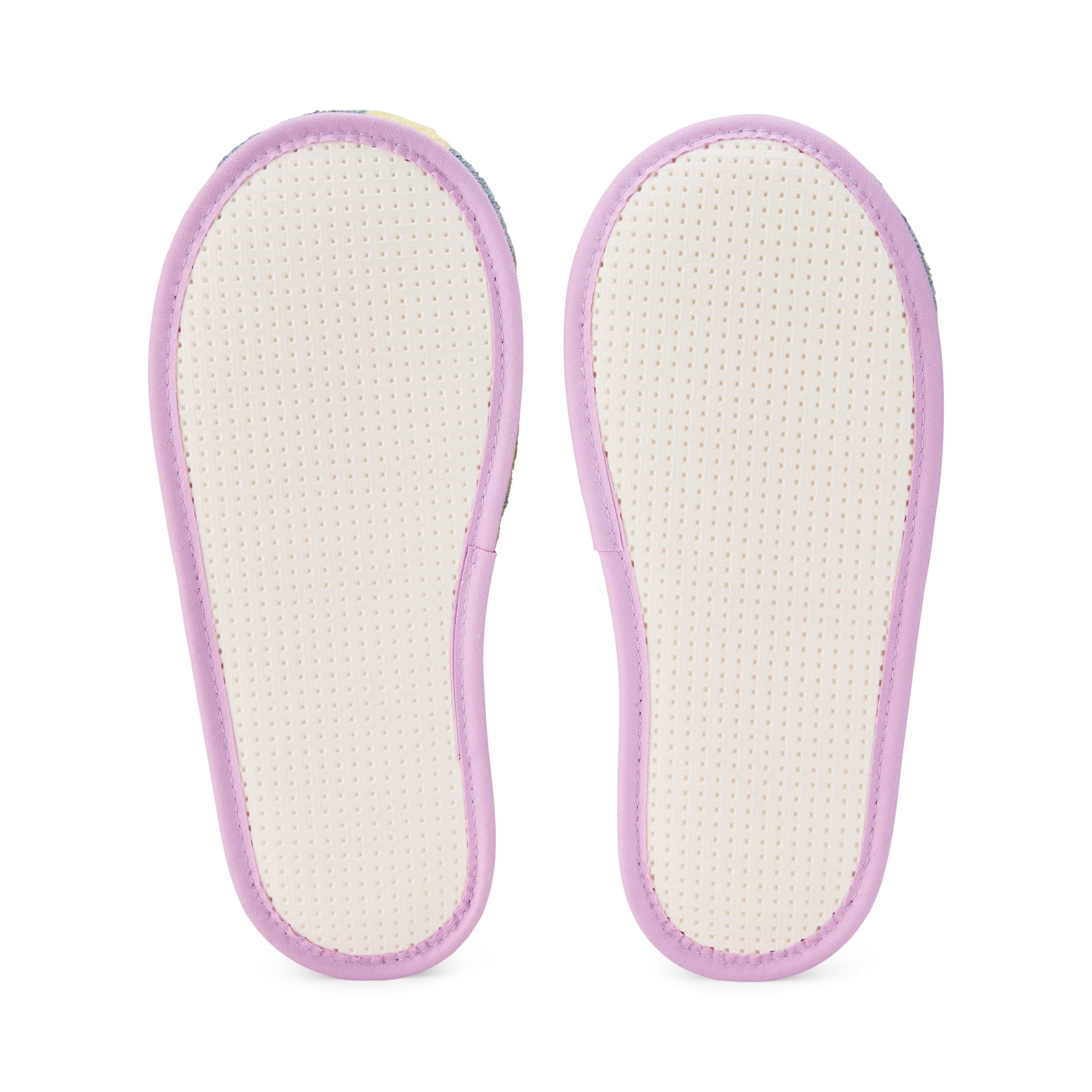 Dusen Dusen Striped Terry Slippers - Orange/ Slate Gray