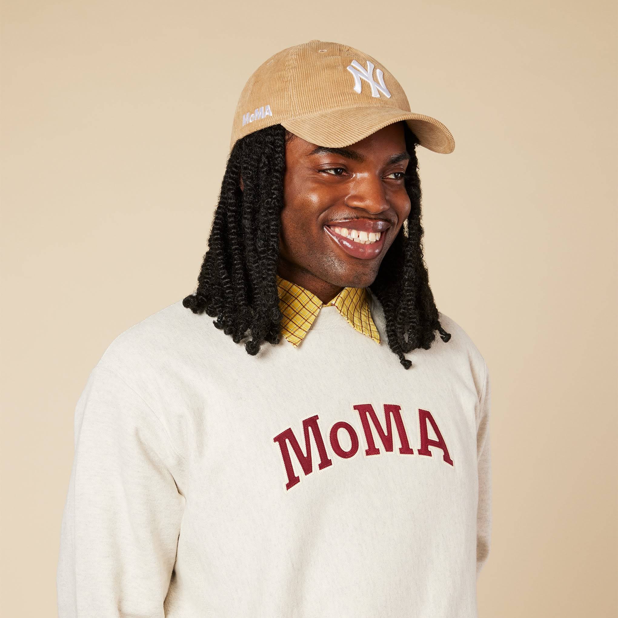 MoMA NY Yankees 9TWENTY Corduroy Adjustable Baseball Cap - Camel