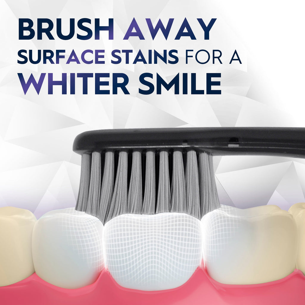 (4 pack)  Toothbrush Pro Whitening Brilliance, Extra Soft, Black, 1 Count