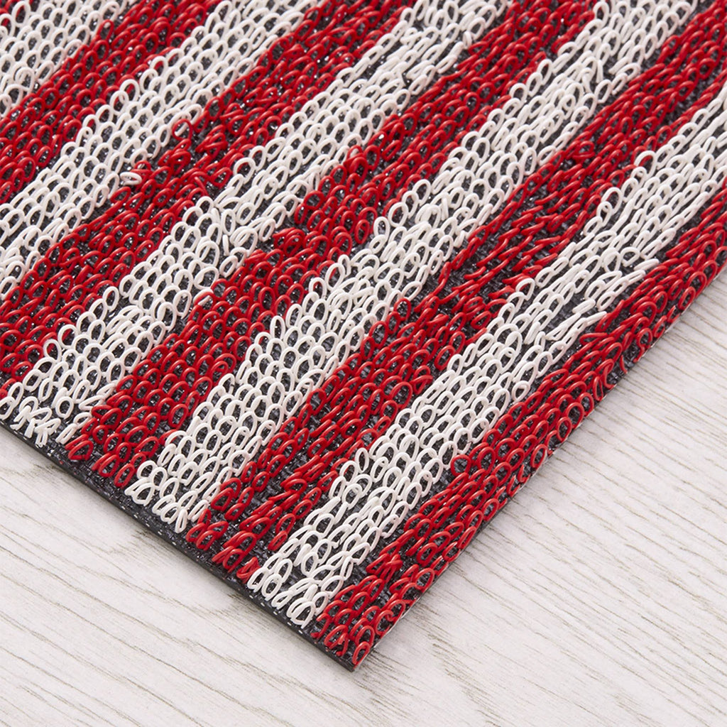 Chilewich Breton Stripe Shag Mat - Candy