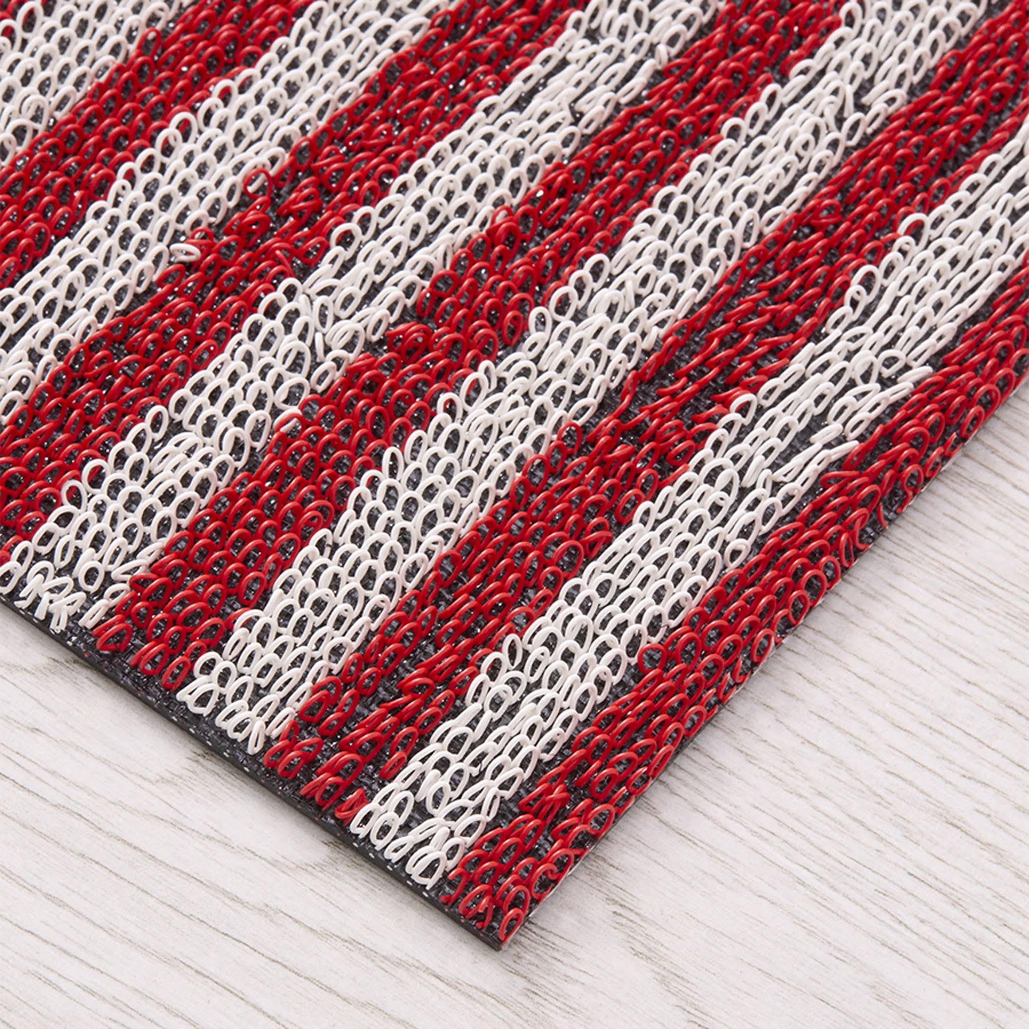 Chilewich Breton Stripe Shag Mat - Candy