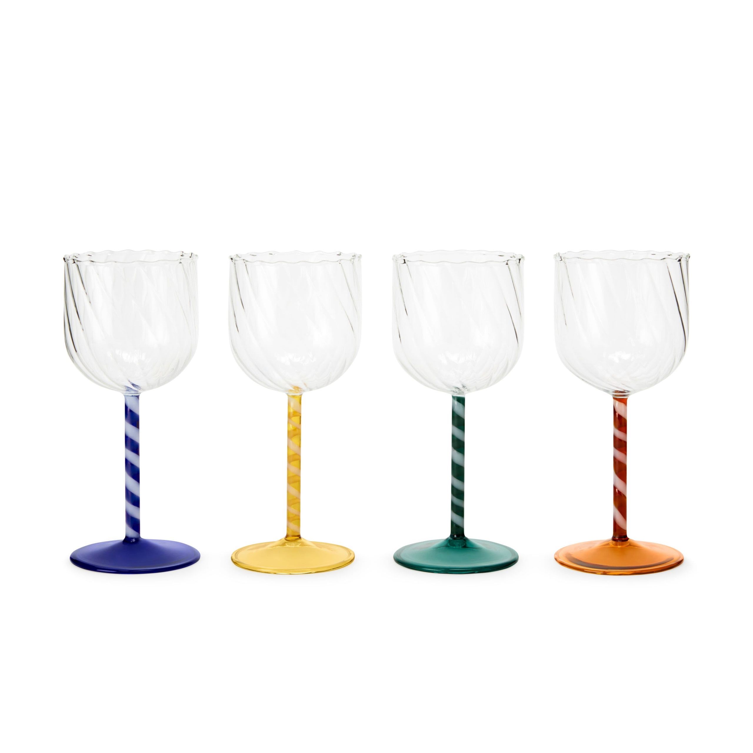 Candy Twist Glassware - Set of 4 - Wine Set of 4