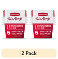 (2 pack) 2.1 cups Clear Food Storage Container 5 pk