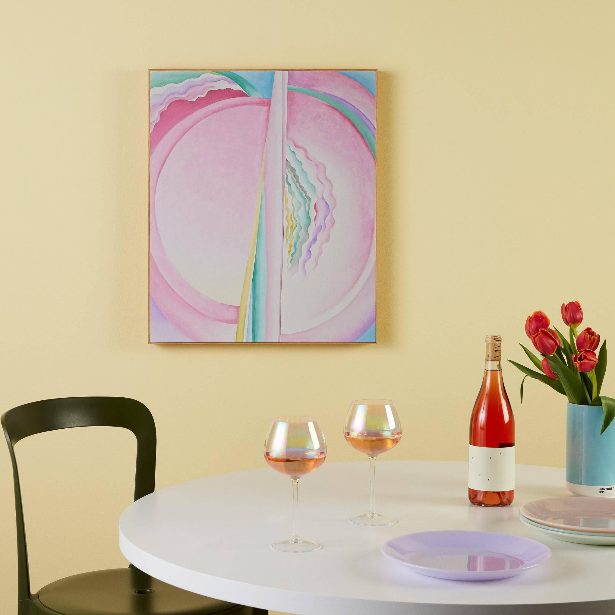 Georgia O'Keeffe Pink Abstraction Framed Print