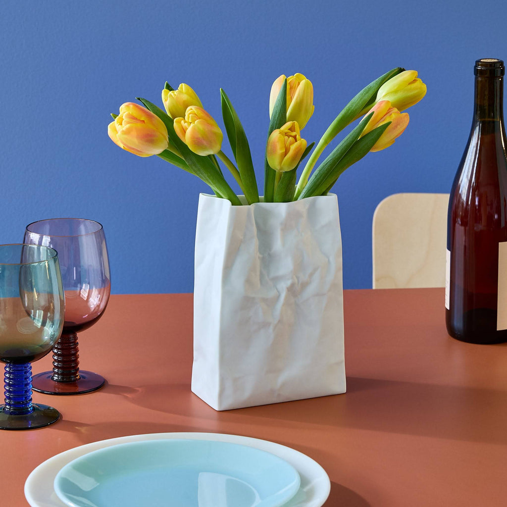 Crinkle Bag Porcelain Vase