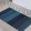 Chilewich Marbled Stripe Shag Floormat - Bay Blue