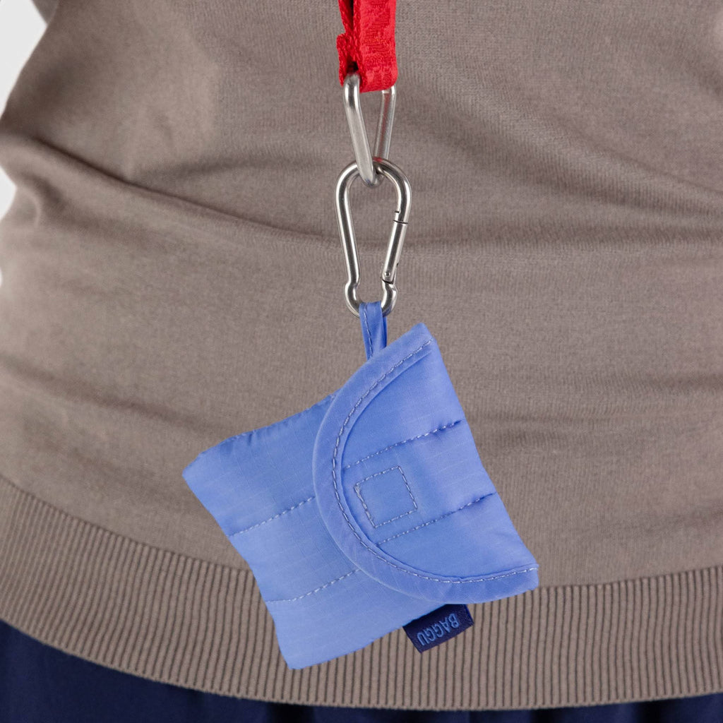 Baggu Puffy Recycled Nylon Earbuds Case - Cornflower