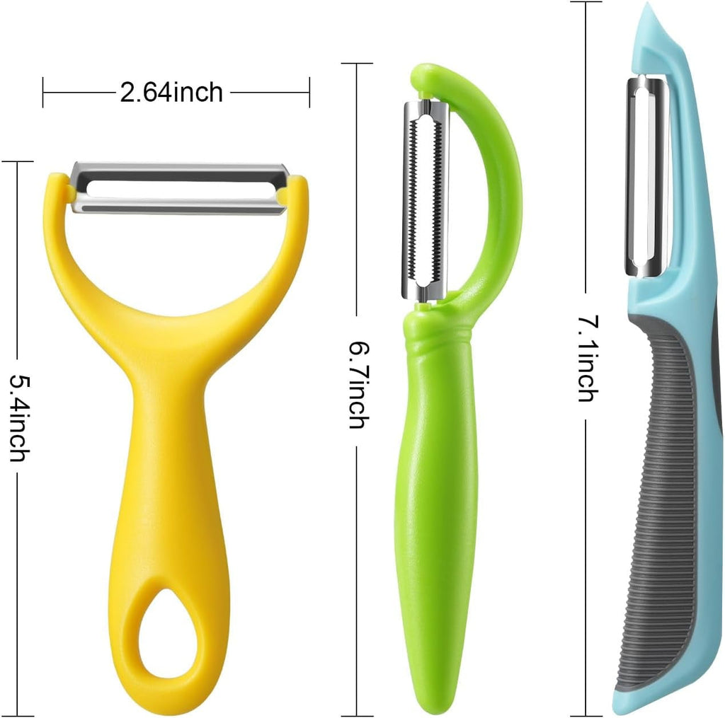 Vegetable Peeler, 5pcs Stainless Steel Veggie Peeler for Potato Carrot Orange Apple Fruit