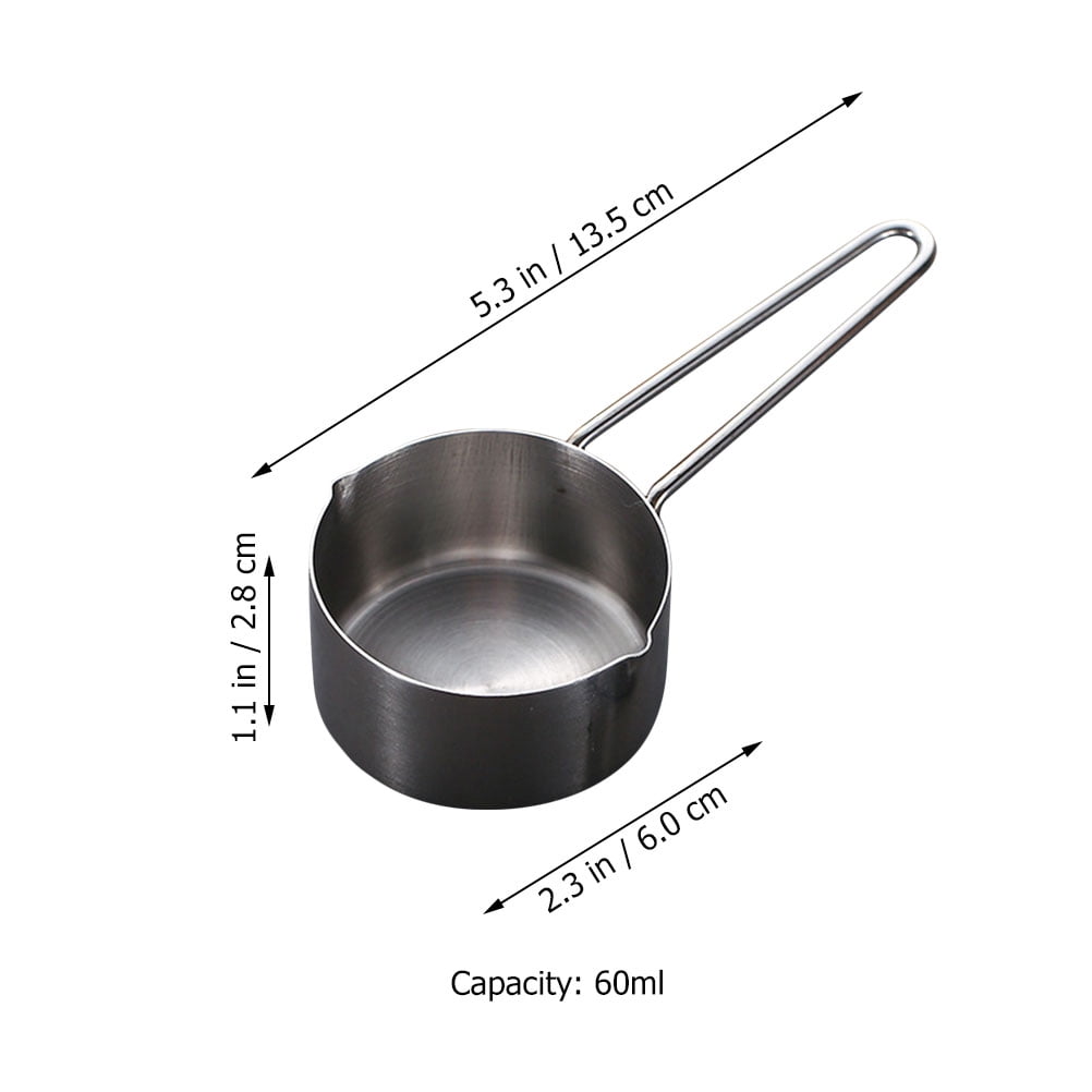 Stainless Steel Measuring Spoons Baking Tools Kitchen Cup Seasoning Scale (1/4cup 60ml) Creamer