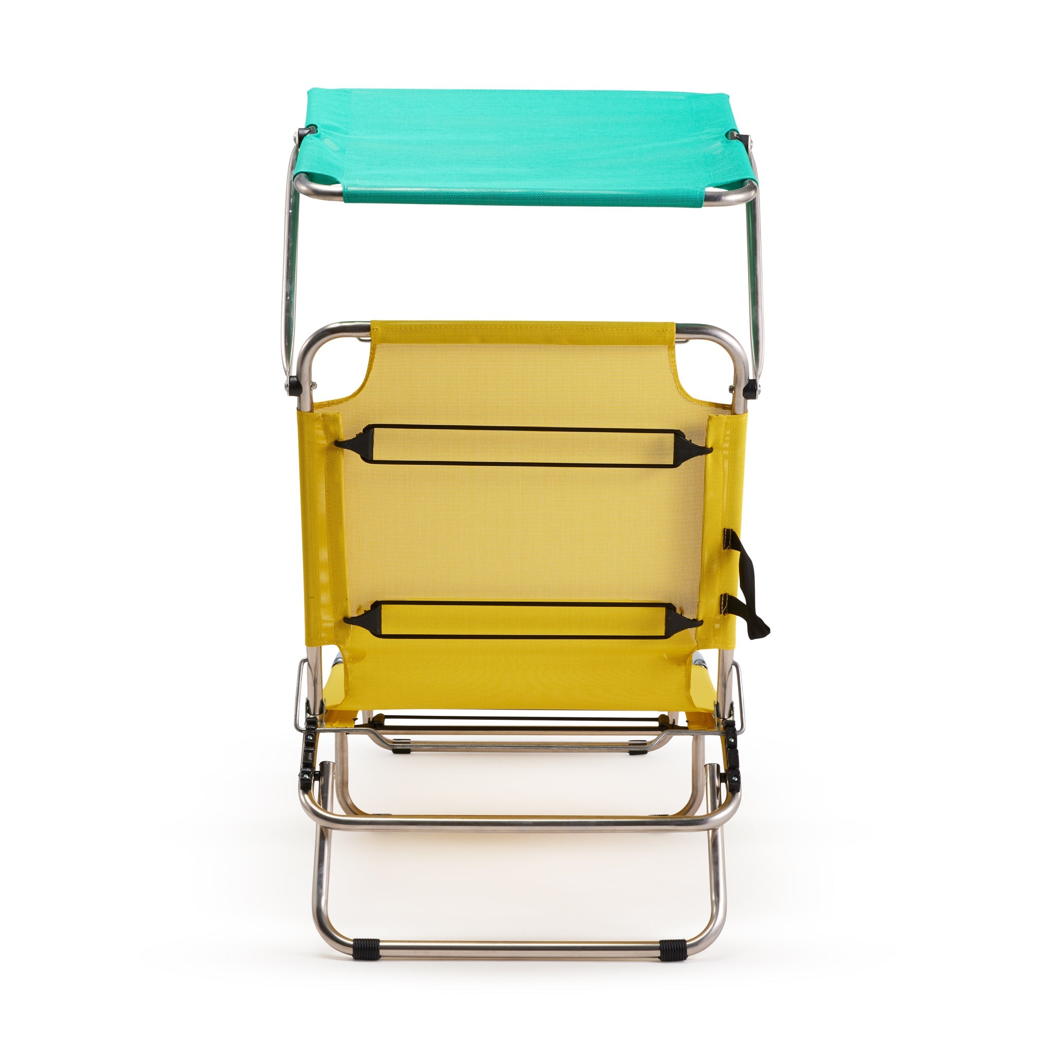 Amigo Outdoor Lounge Chair with Sun Shield - Yellow/ Teal