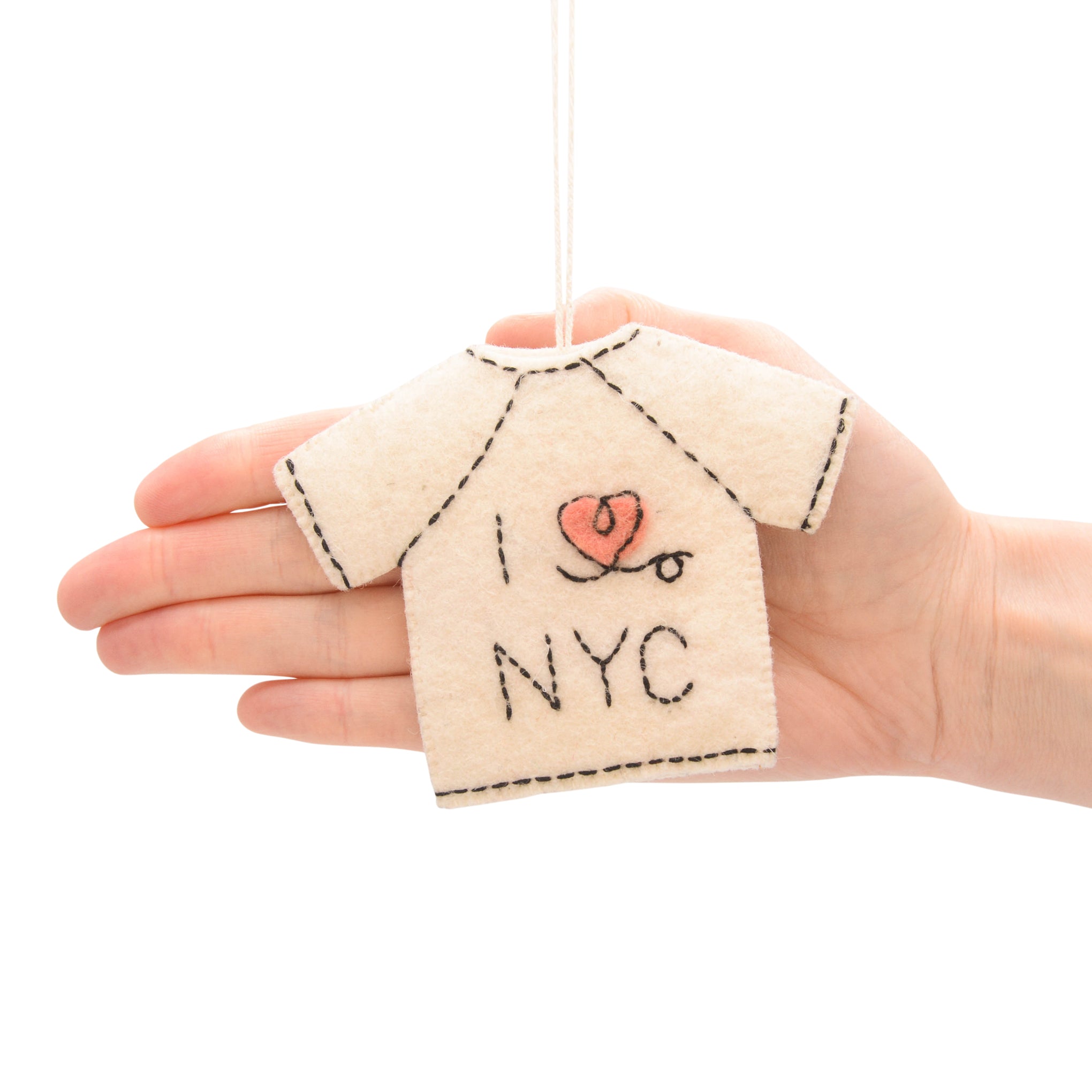 NYC Felt Ornament - I Heart NY Tee