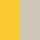 Dual-Sided Recycled Leather Placemat - Yellow/ Light Grey