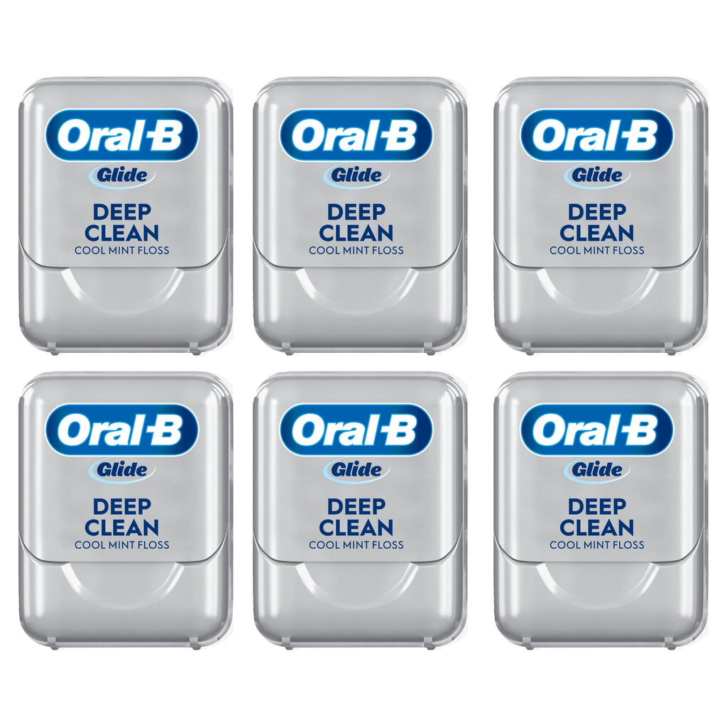 ‑B Floss, Glide Pro‑Health Deep Clean Waxed Dental Floss, Cool Mint, 40m, 3 Pack