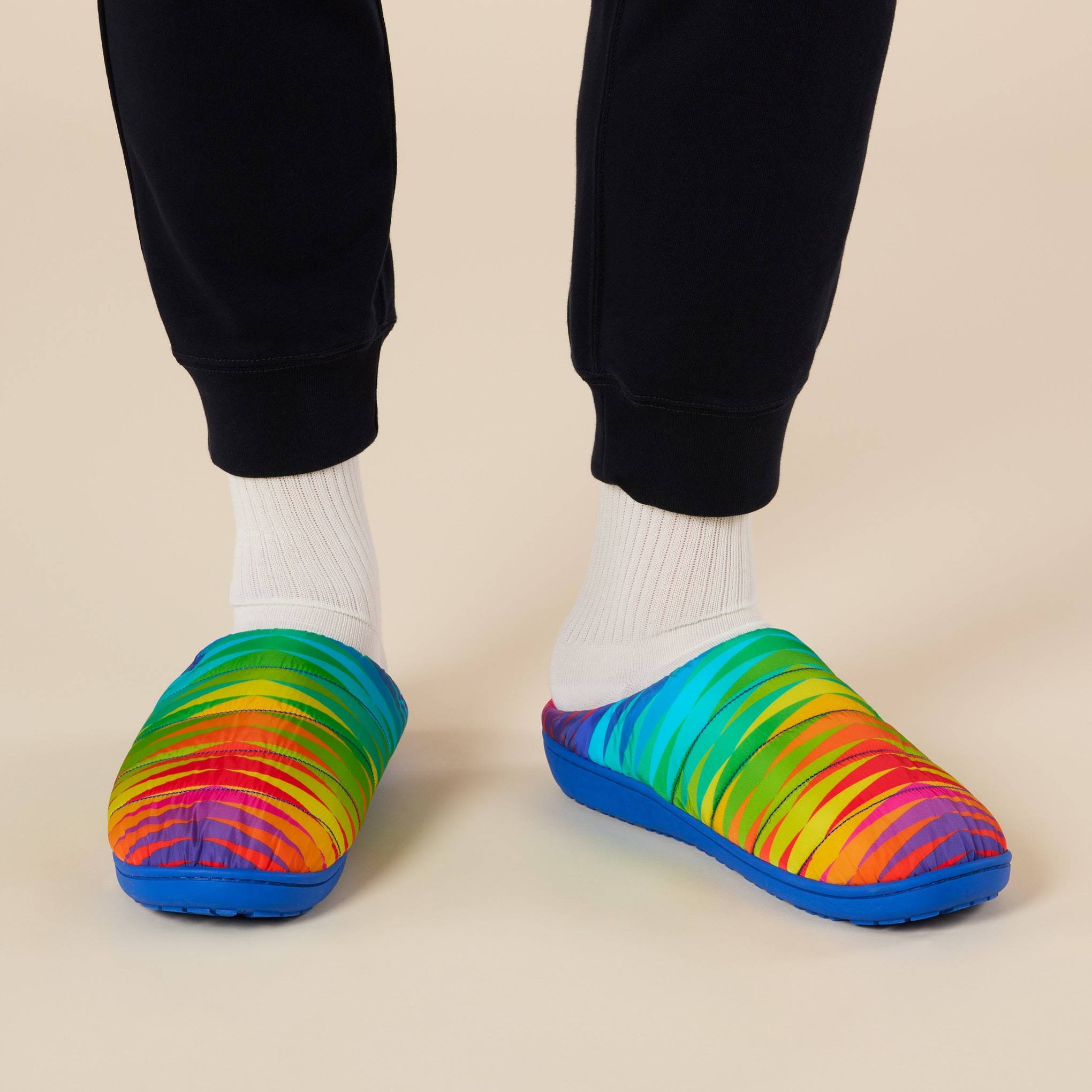 Jeffrey Gibson for MoMA Subu Slippers - Chevron Spectrum