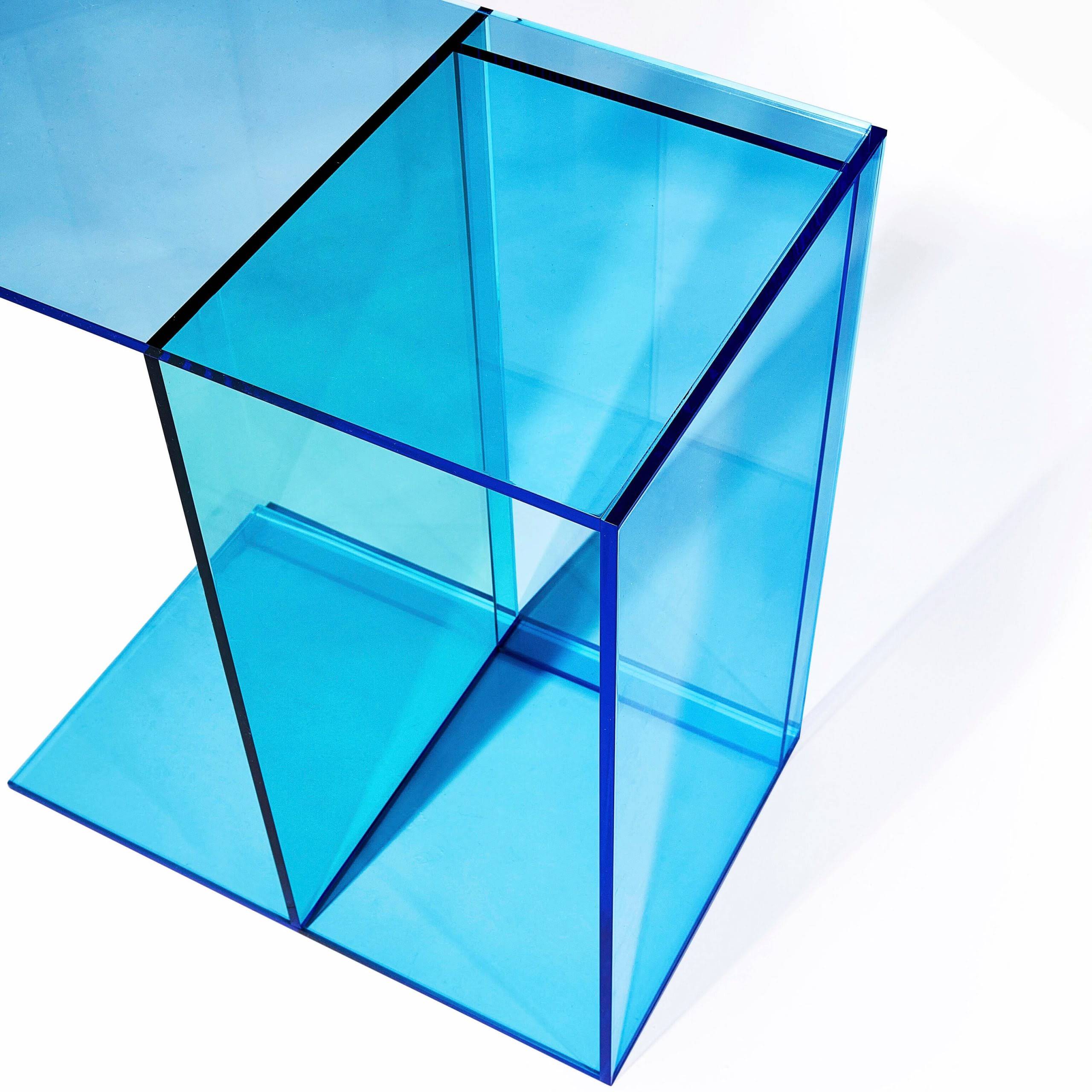 Two-Way Side Table - Blue/ Aqua