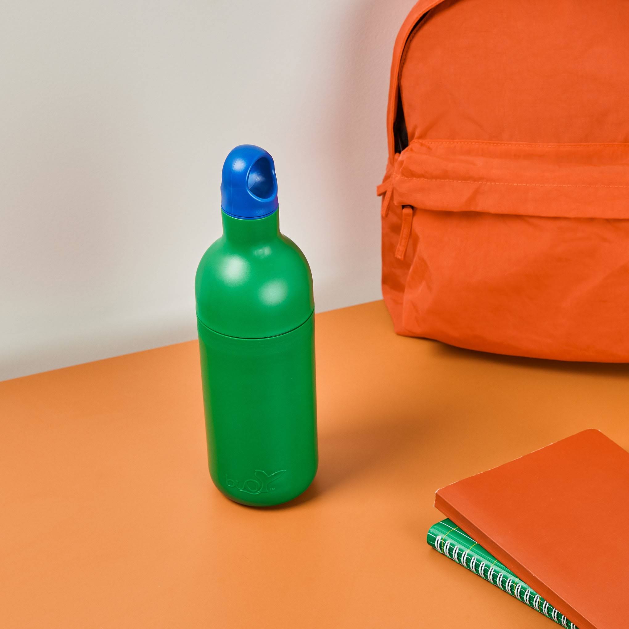 Buoy Recycled Ocean Plastic Water Bottle - Green/ Blue