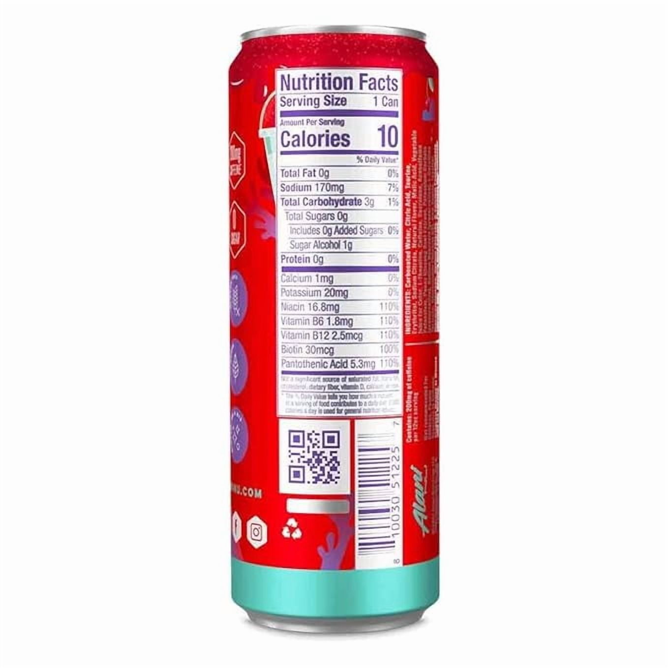 New  Sugar Free Energy Drink Cherry Slush, Blue Slush, Pink Slush Flavor 12 fl oz Low-Calorie Energy Boost Drinks (Pack of 6)
