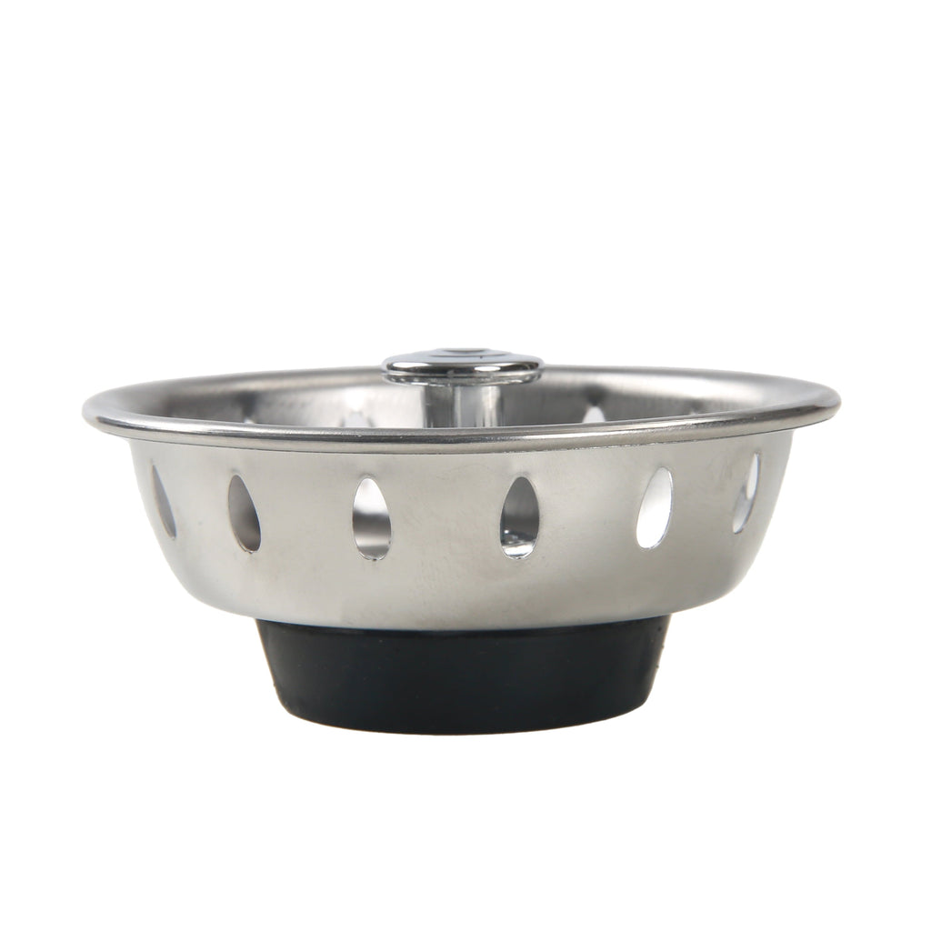 Stainless Steel Deluxe Kitchen Sink Strainer Silver for 3.5" Drains