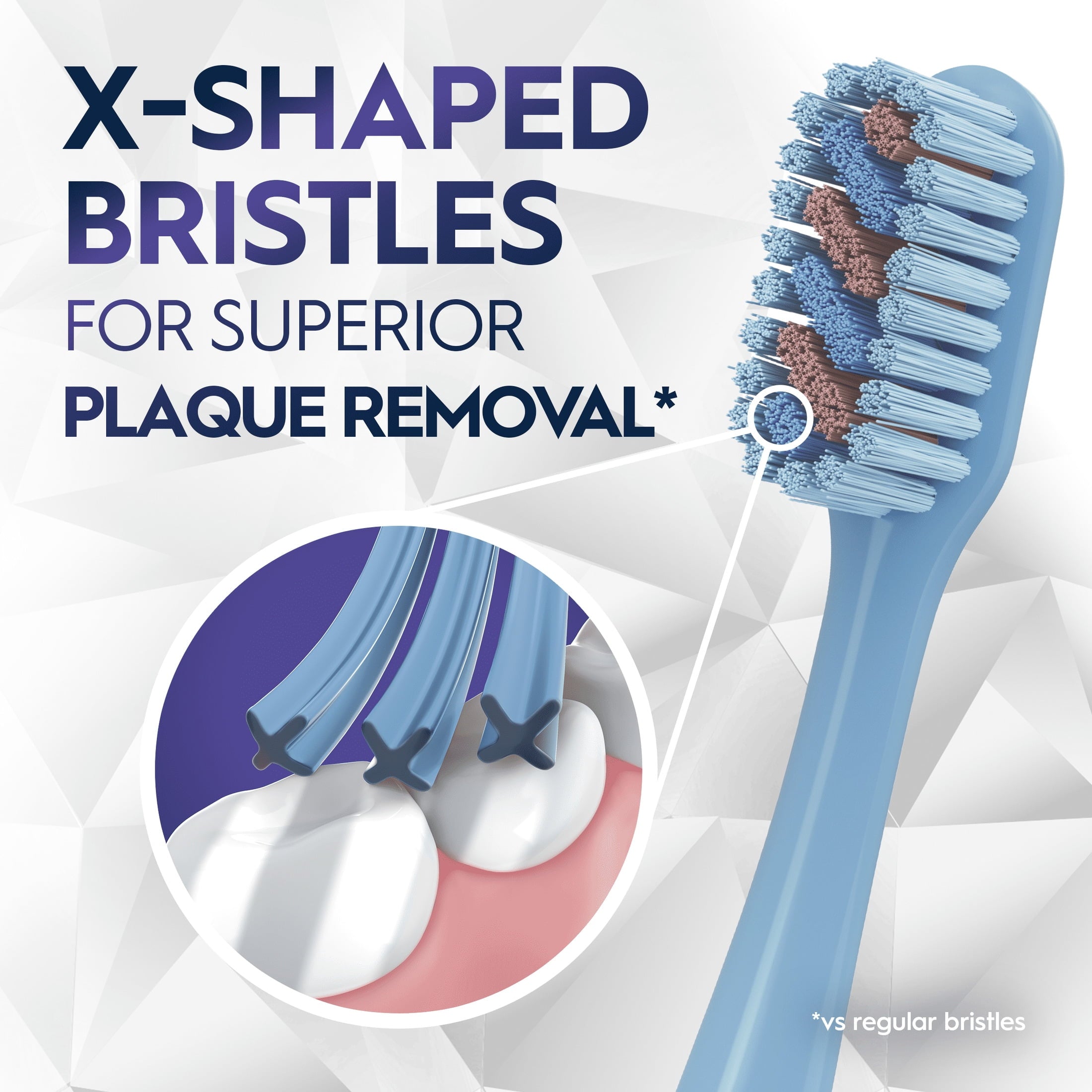 (2 pack)  Toothbrush Pro Whitening Brilliance, Medium, Sky Blue, 1 Count