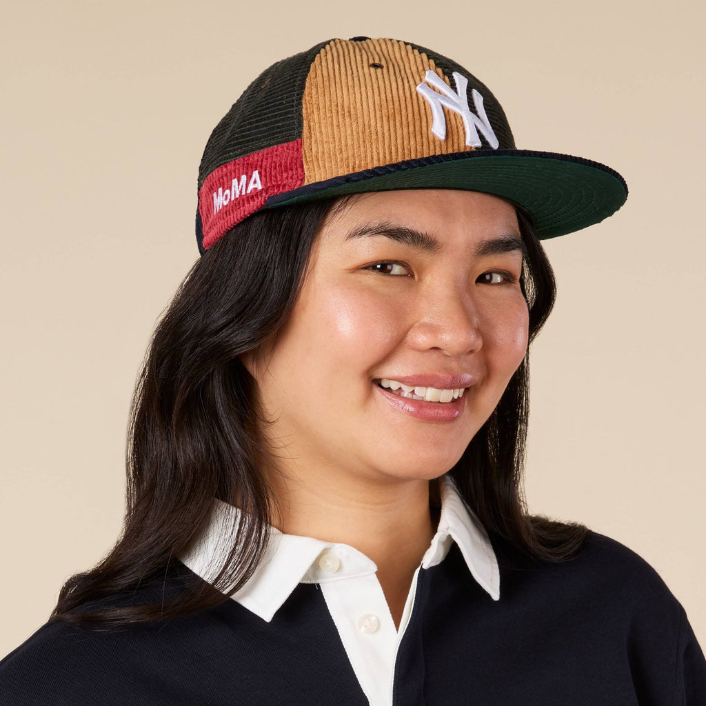 MoMA NY Yankees Patchwork Corduroy 9FIFTY Adjustable Baseball Cap