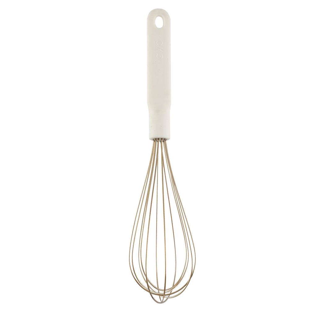 Wire Hand Whisk for Cooking Durable, Rust-Resistant & Dishwasher Safe, Cream & Gold