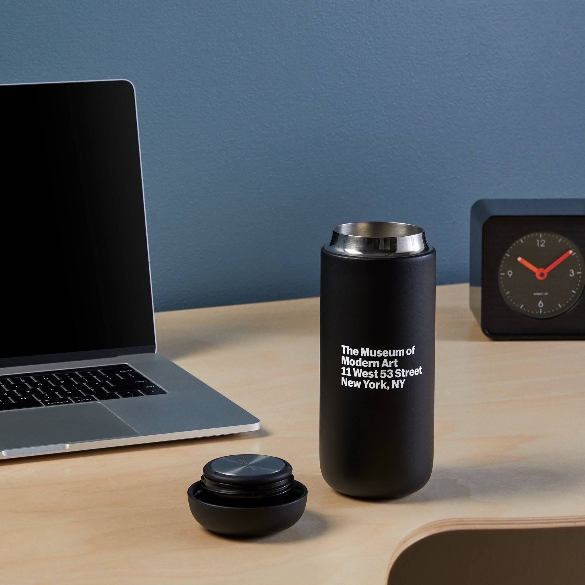 MoMA Address Insulated Travel Mug - Black
