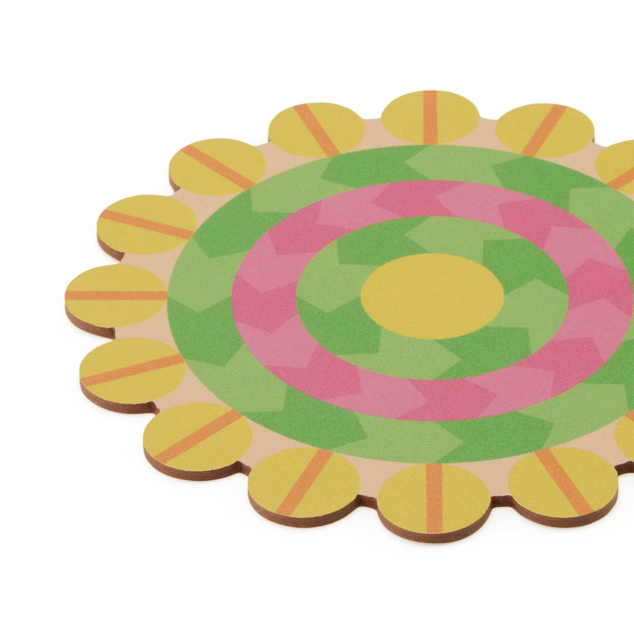 Yinka Ilori Radiant Blooms Recycled Leather Coasters - Set of 4
