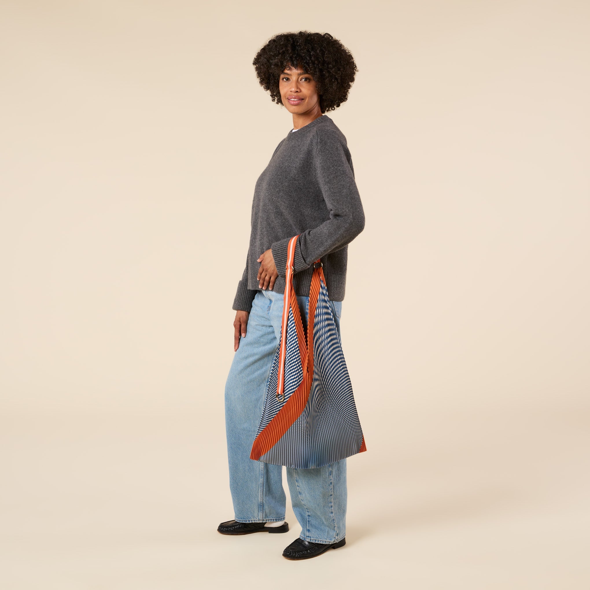 Pleated Recycled Polyester Y Bag - Anna Rust