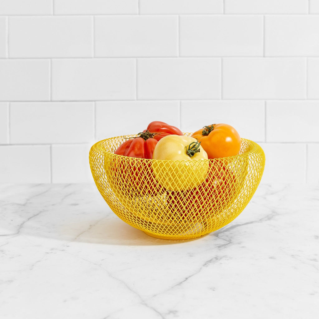 Wire Mesh Bowls - Yellow