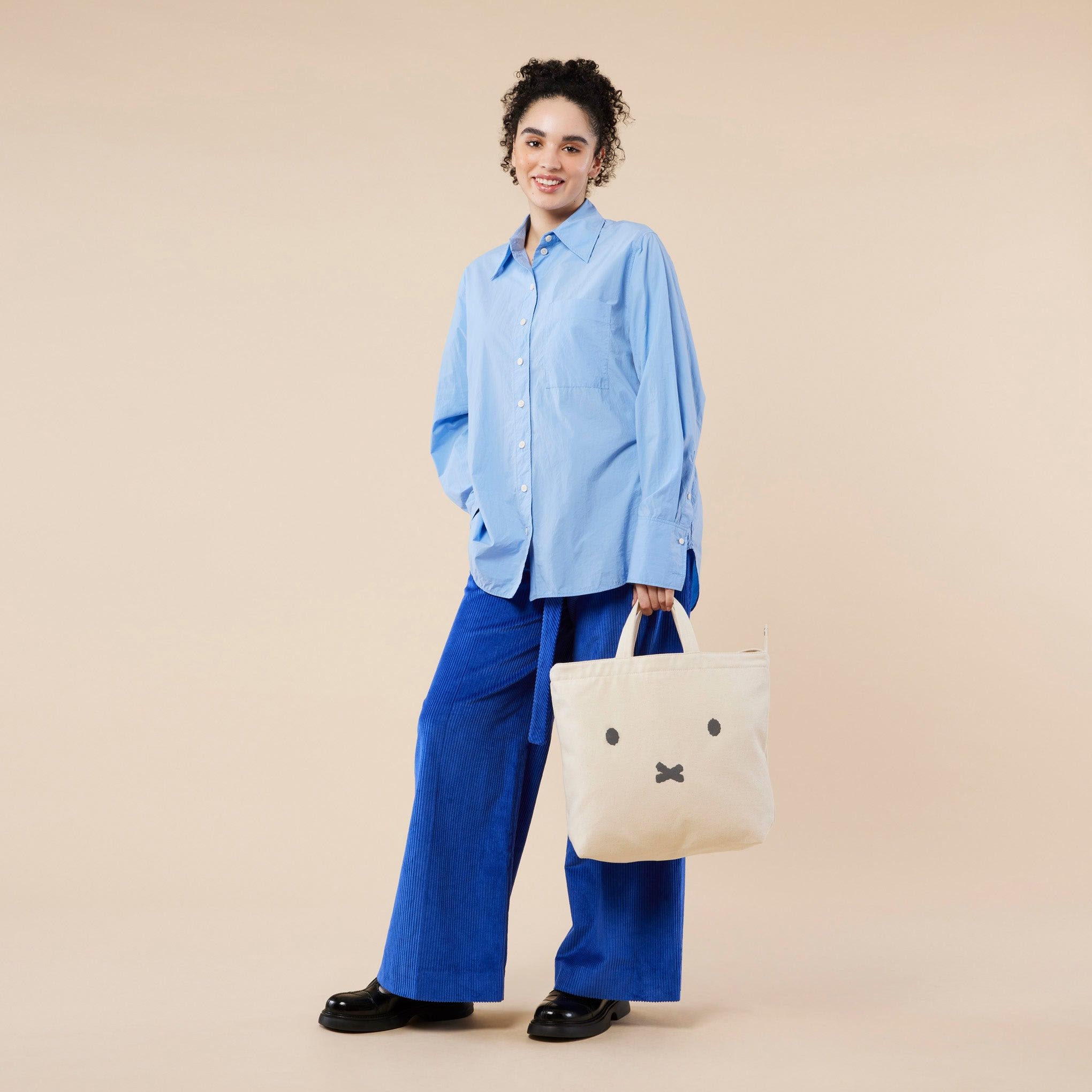 Miffy Baggu Recycled Cotton Horizontal Zip Duck Bag
