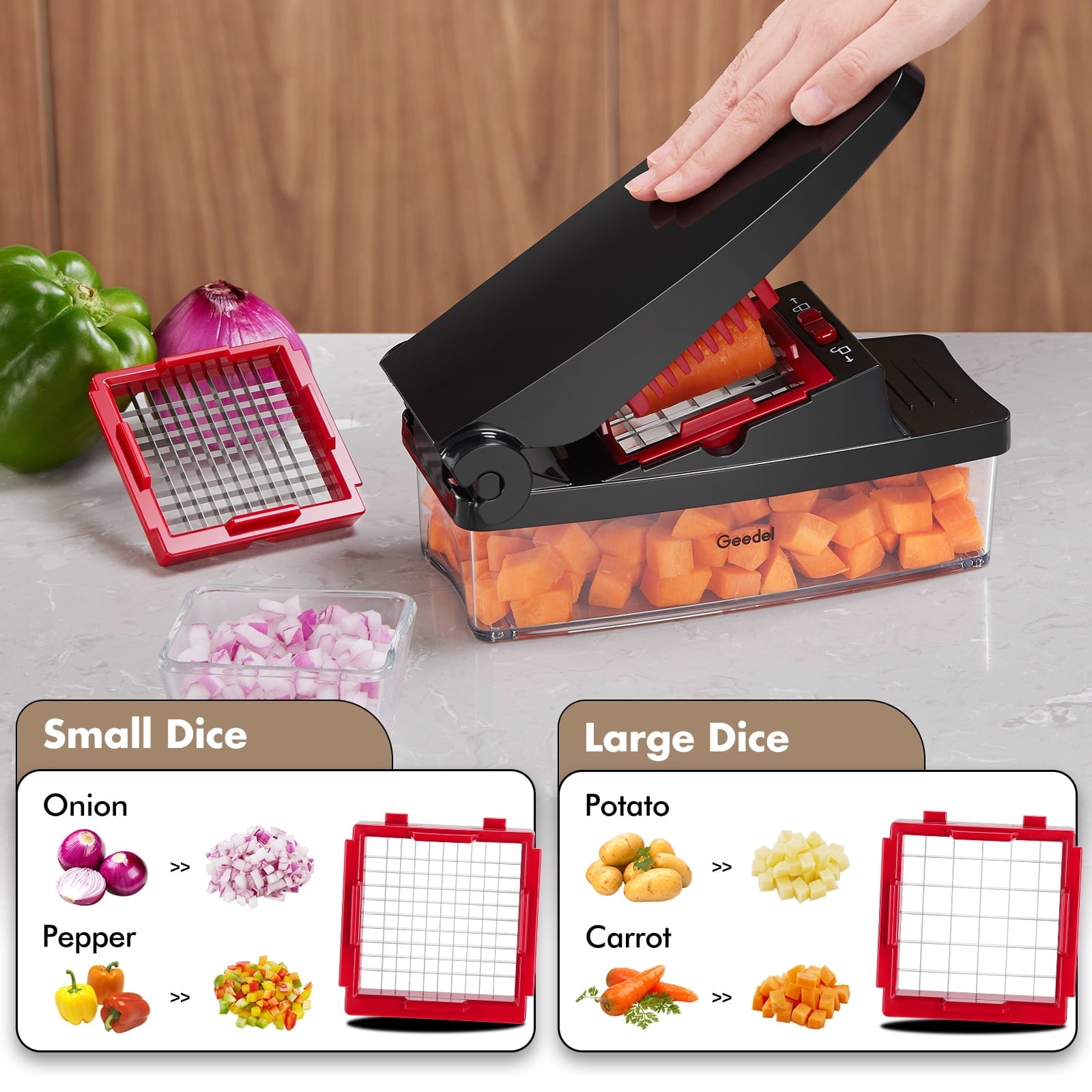 Vegetable Cutter, Onion Cutter Pro Food Chopper, Kitchen Vegetable Slicer Dicer Cutter Grater, Veggie Chopper ...