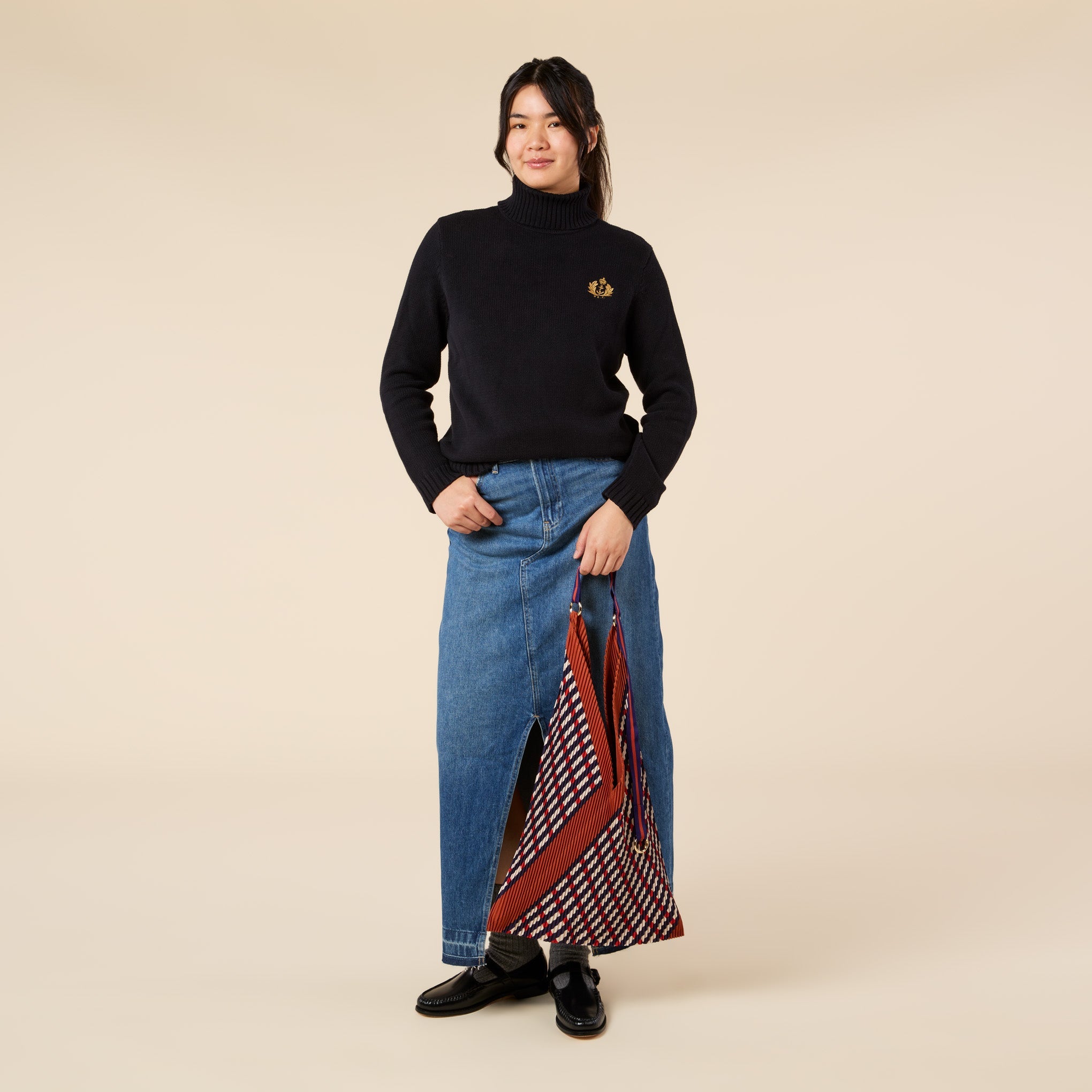 Pleated Recycled Polyester Y Bag - Sophia Terracotta