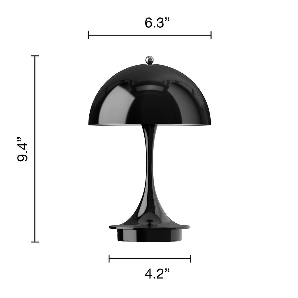Panthella 160 Portable Table Lamp - Black
