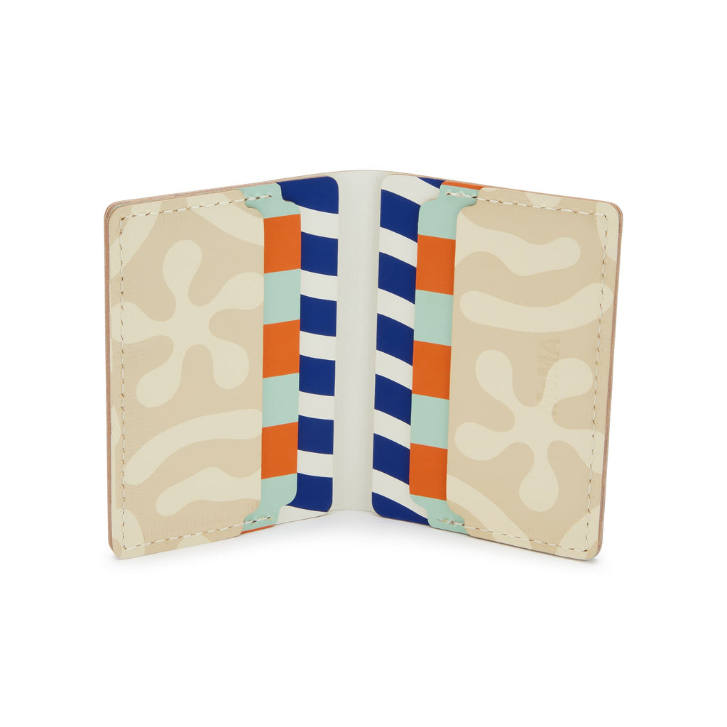 Dusen Dusen Recycled Leather Double Card Holder - Sand