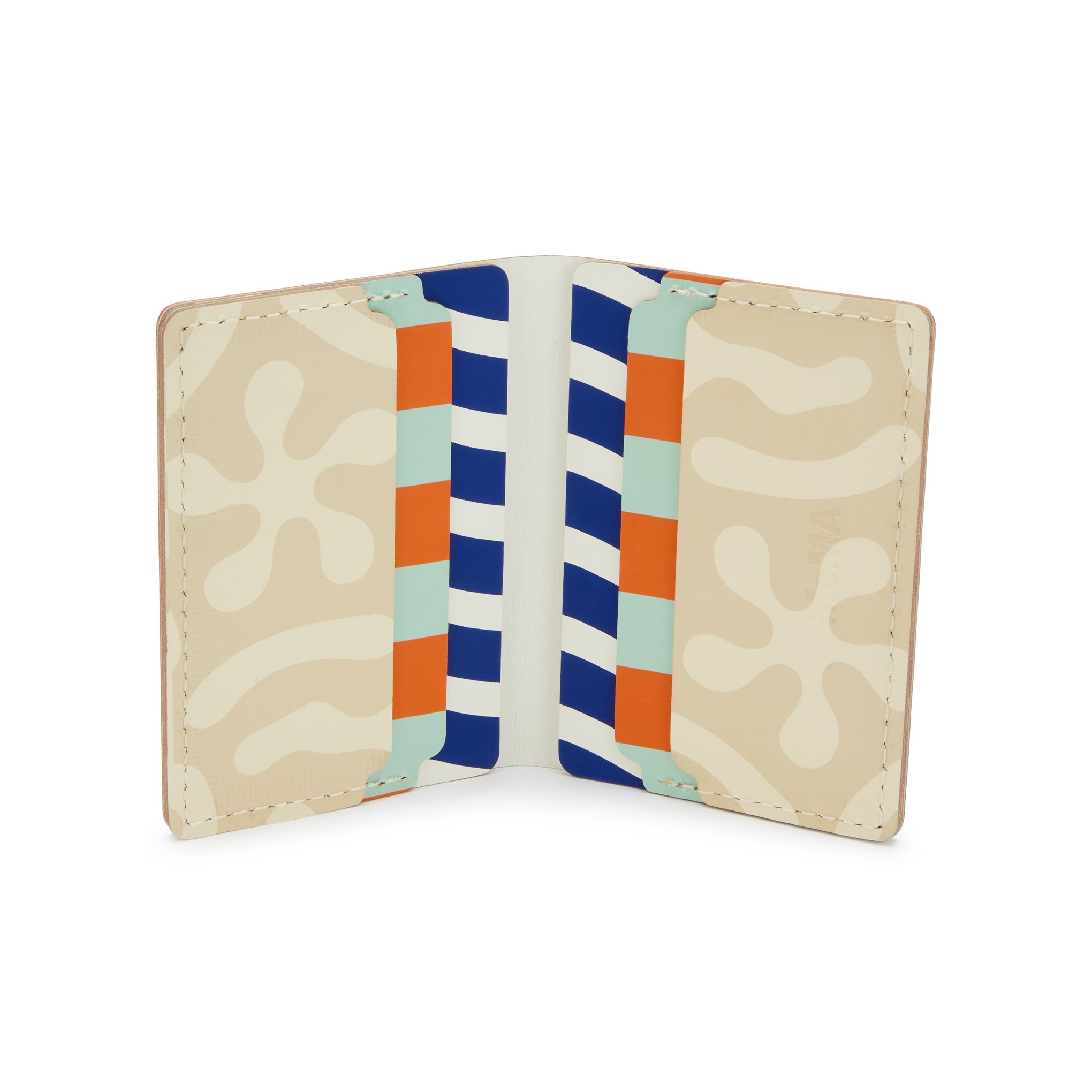 Dusen Dusen Recycled Leather Double Card Holder - Sand